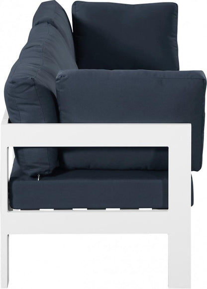 Meridian Furniture - Nizuc Navy Water Resistant Fabric Outdoor Patio Modular Sofa - 3Pc - 375Navy-S90A veiw 3