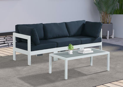 Meridian Furniture - Nizuc Navy Water Resistant Fabric Outdoor Patio Modular Sofa - 3Pc - 375Navy-S90A veiw 4
