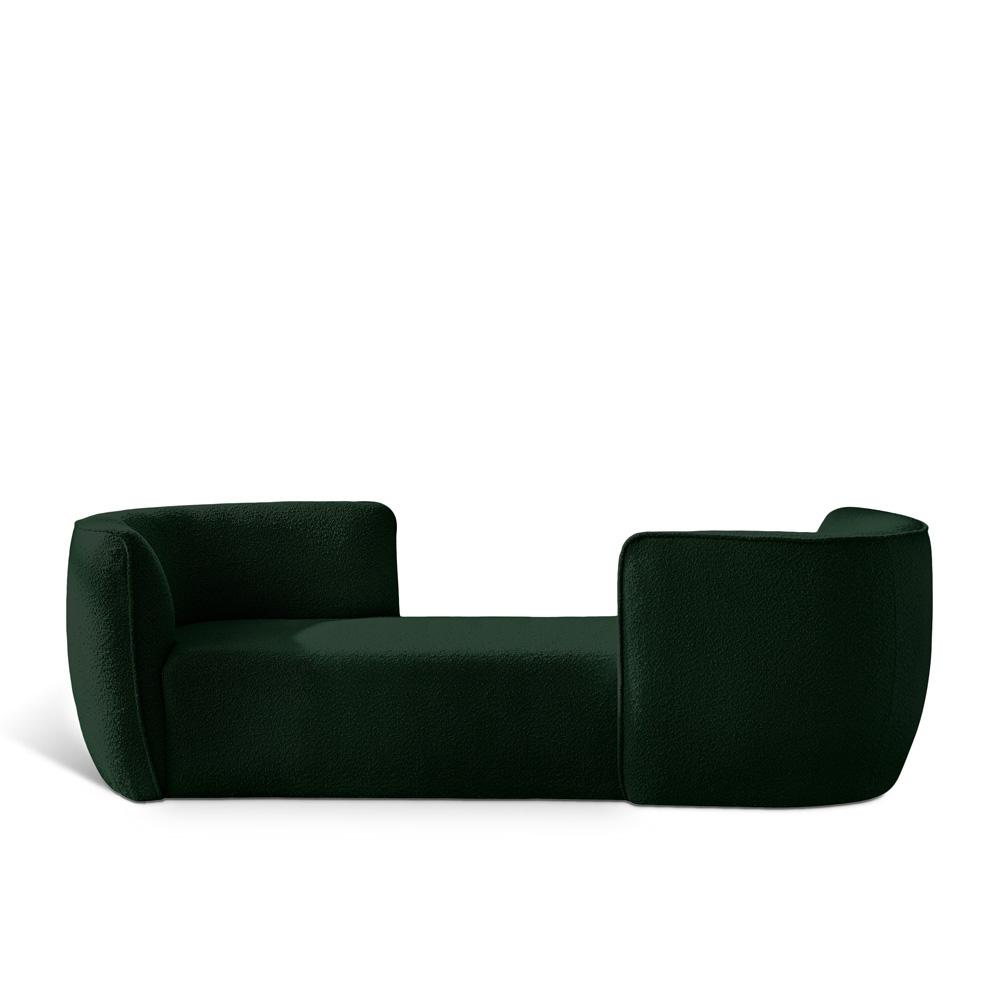 Meridian Furniture - Hilton Green Fabric Chaise - 158Green veiw 1