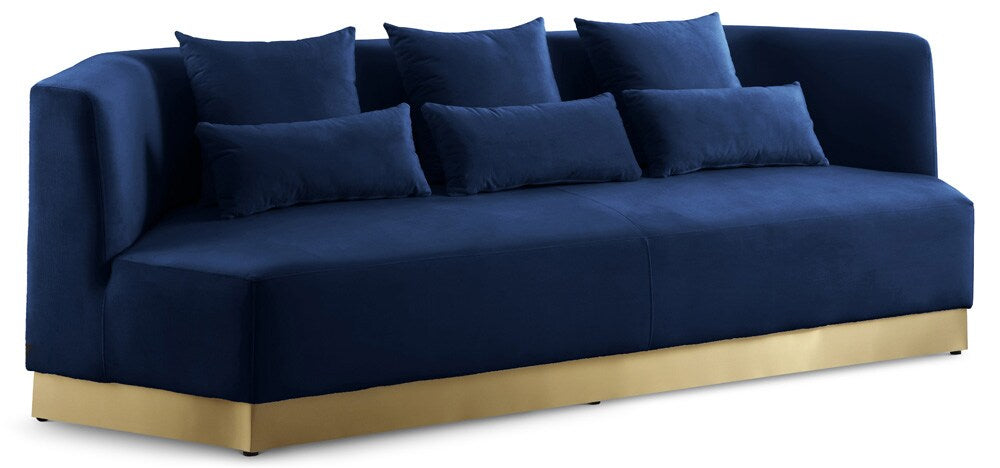 Meridian Furniture - Marquis Navy Velvet Sofa - 600Navy-S veiw 1
