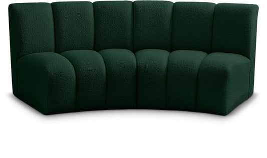 Meridian Furniture - Infinity Green Boucle Fabric 2pc. Modular Sectional - 643Green-2PC veiw 1