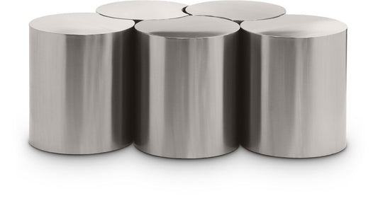 Meridian Furniture - Dimple Silver Coffee Table - 5Pc - 99081Silver-5D veiw 1