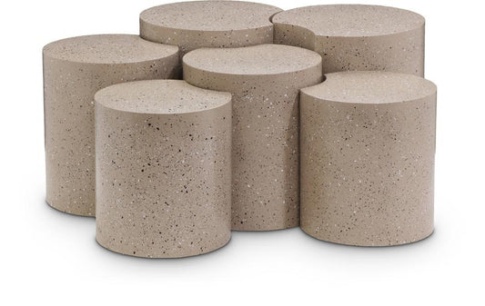 Meridian Furniture - Dimple Taupe Coffee Table - 6Pc - 99084Taupe-6A veiw 1