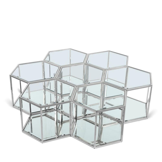 Meridian Furniture - Sei Chrome Coffee Table - 7pc - 206-CT-7PC veiw 1