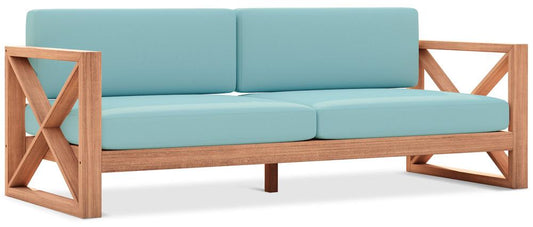 Meridian Furniture - Anguilla Blue Water Resistant Fabric Outdoor Sofa - 352SeaBlue-S veiw 1