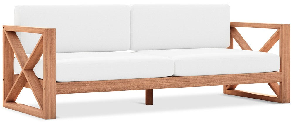 Meridian Furniture - Anguilla Off White Water Resistant Fabric Outdoor Sofa - 352White-S veiw 1