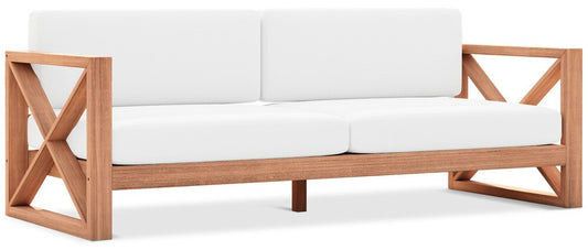 Meridian Furniture - Anguilla Off White Water Resistant Fabric Outdoor Sofa - 352White-S veiw 1