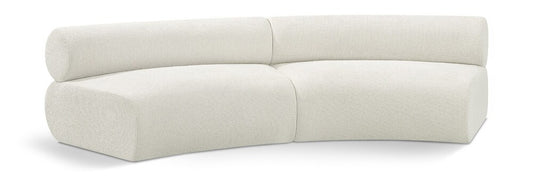 Meridian Furniture - Bale Cream Chenille Fabric Modular Sofa - 2Pc - 114Cream-S2A veiw 1