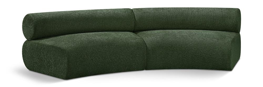 Meridian Furniture - Bale Green Chenille Fabric Modular Sofa - 2Pc - 114Green-S2A veiw 1