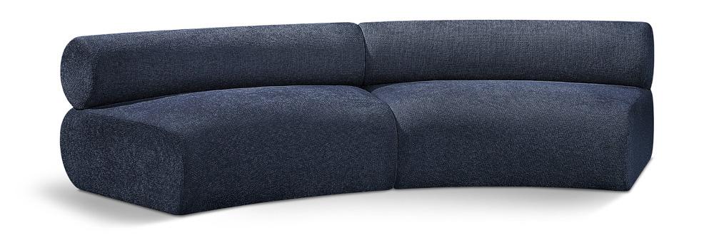 Meridian Furniture - Bale Navy Chenille Fabric Modular Sofa - 2Pc - 114Navy-S2A veiw 1
