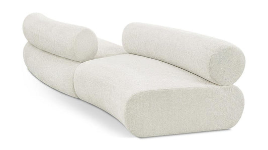Meridian Furniture - Bale Cream Chenille Fabric Modular Sofa - 2Pc - 114Cream-S2B veiw 1