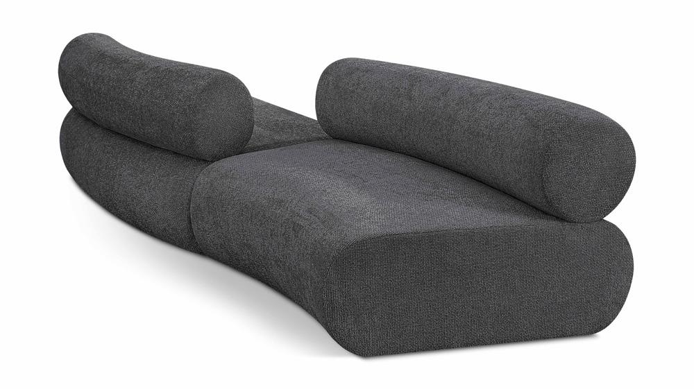 Meridian Furniture - Bale Grey Chenille Fabric Modular Sofa - 2Pc - 114Grey-S2B veiw 1
