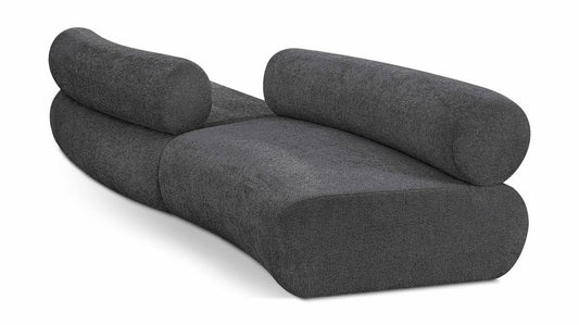 Meridian Furniture - Bale Grey Chenille Fabric Modular Sofa - 2Pc - 114Grey-S2B veiw 1