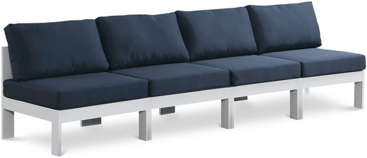 Meridian Furniture - Nizuc Navy Water Resistant Fabric Outdoor Patio Modular Sofa - 4Pc - 375Navy-S120B veiw 1