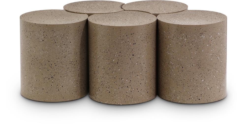 Meridian Furniture - Dimple Taupe Coffee Table - 5Pc - 99084Taupe-5D veiw 1