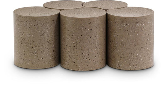 Meridian Furniture - Dimple Taupe Coffee Table - 5Pc - 99084Taupe-5D veiw 1
