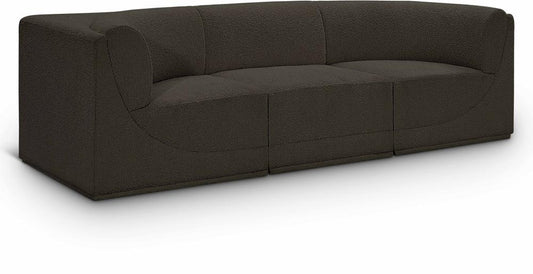 Meridian Furniture - Ollie Brown Boucle Fabric Modular Sofa - 3Pc - 118Brown-S98 veiw 1