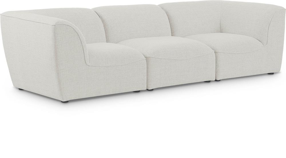 Meridian Furniture - Miramar Cream Durable Linen Textured Modular Sofa - 3Pc - 683Cream-S109 veiw 1