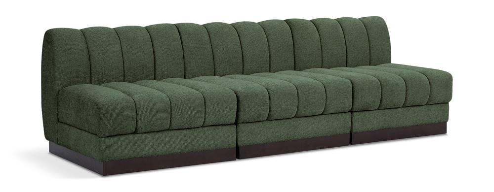 Meridian Furniture - Quinn Green Chenille Fabric Modular Sofa - 3Pc - 124Green-S96 veiw 1