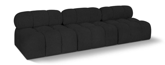 Meridian Furniture - Ames Black Boucle Fabric Modular Sofa - 3Pc - 611Black-S102B veiw 1