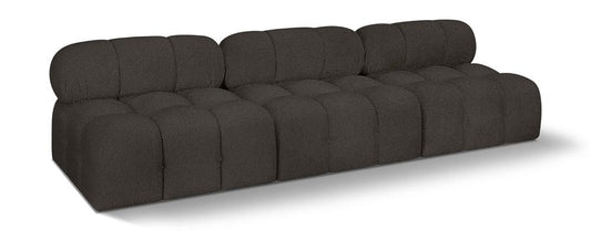 Meridian Furniture - Ames Brown Boucle Fabric Modular Sofa - 3Pc - 611Brown-S102B veiw 1