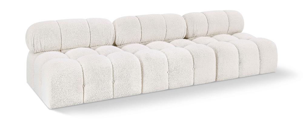 Meridian Furniture - Ames Cream Boucle Fabric Modular Sofa - 3Pc - 611Cream-S102B veiw 1