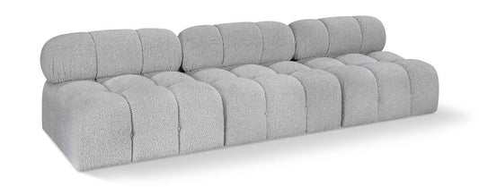 Meridian Furniture - Ames Grey Boucle Fabric Modular Sofa - 3Pc - 611Grey-S102B veiw 1