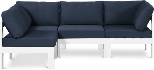 Meridian Furniture - Nizuc Navy Water Resistant Fabric Outdoor Patio Modular Sectional - 4Pc - 375Navy-Sec4A veiw 1