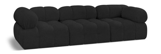 Meridian Furniture - Ames Black Boucle Fabric Modular Sofa - 3Pc - 611Black-S102A veiw 1