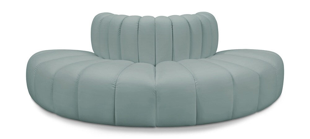 Meridian Furniture - Arc Mint Green Vegan Leather Modular Sofa - 4Pc - 101Mint-S4G veiw 1