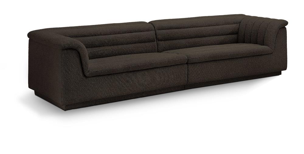 Meridian Furniture - Cascade Brown Boucle Fabric Modular Sofa - 2Pc - 193Brown-S119 veiw 1