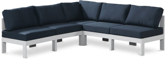 Meridian Furniture - Nizuc Navy Water Resistant Fabric Outdoor Patio Modular Sectional - 5Pc - 375Navy-Sec5A veiw 1
