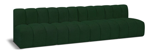 Meridian Furniture - Arc Green Boucle Fabric Modular Sofa - 4Pc - 102Green-S4E veiw 1