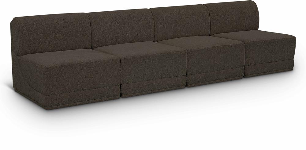 Meridian Furniture - Ollie Brown Boucle Fabric Modular Sofa - 4Pc - 118Brown-S120 veiw 1