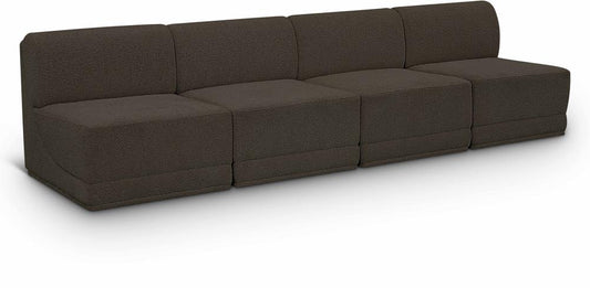Meridian Furniture - Ollie Brown Boucle Fabric Modular Sofa - 4Pc - 118Brown-S120 veiw 1