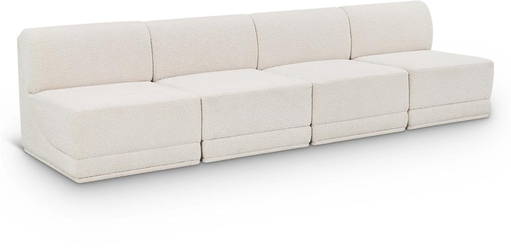 Meridian Furniture - Ollie Cream Boucle Fabric Modular Sofa - 4Pc - 118Cream-S120 veiw 1