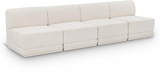 Meridian Furniture - Ollie Cream Boucle Fabric Modular Sofa - 4Pc - 118Cream-S120 veiw 1
