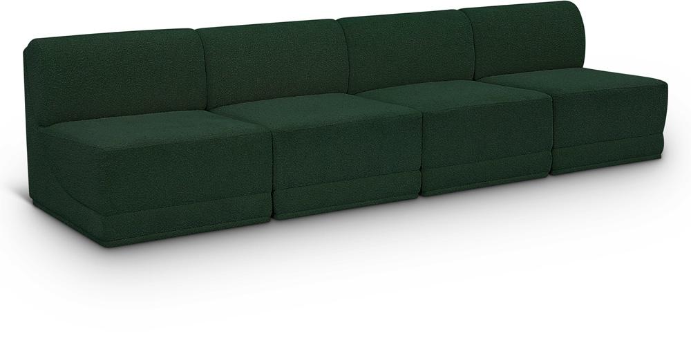 Meridian Furniture - Ollie Green Boucle Fabric Modular Sofa - 4Pc - 118Green-S120 veiw 1