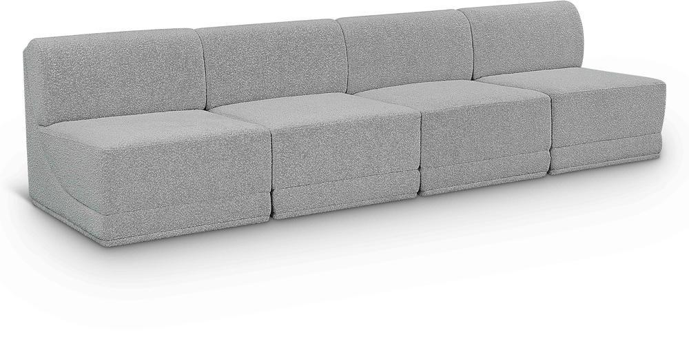 Meridian Furniture - Ollie Grey Boucle Fabric Modular Sofa - 4Pc - 118Grey-S120 veiw 1
