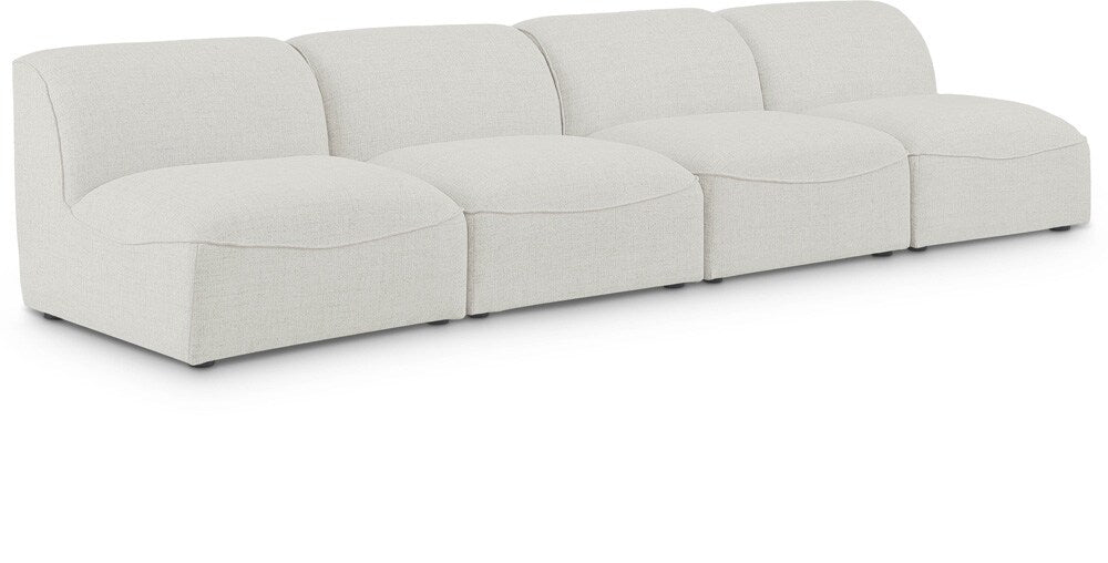 Meridian Furniture - Miramar Cream Durable Linen Textured Modular Sofa - 4Pc - 683Cream-S132 veiw 1