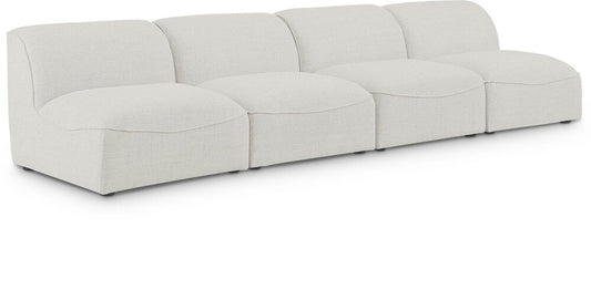 Meridian Furniture - Miramar Cream Durable Linen Textured Modular Sofa - 4Pc - 683Cream-S132 veiw 1