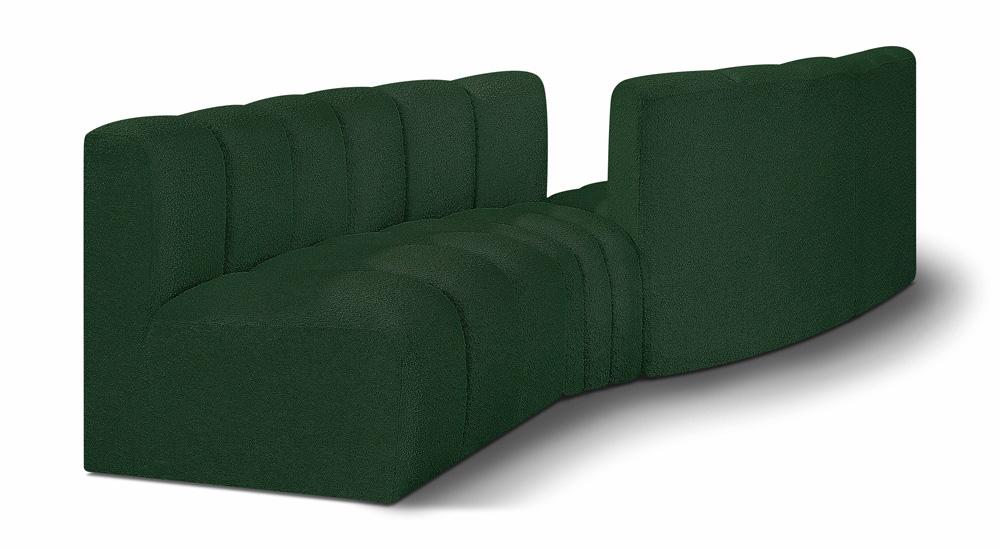 Meridian Furniture - Arc Green Boucle Fabric Modular Sofa - 4Pc - 102Green-S4A veiw 1