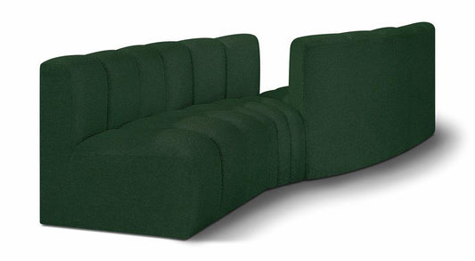 Meridian Furniture - Arc Green Boucle Fabric Modular Sofa - 4Pc - 102Green-S4A veiw 1