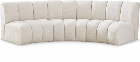 Meridian Furniture - Infinity Cream Boucle Fabric 3pc. Modular Sectional - 643Cream-3PC veiw 1