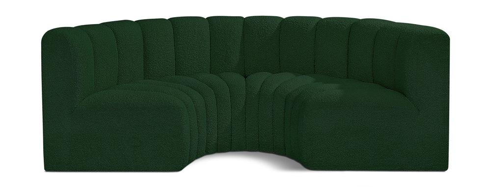 Meridian Furniture - Arc Green Boucle Fabric Modular Sofa - 4Pc - 102Green-S4C veiw 1