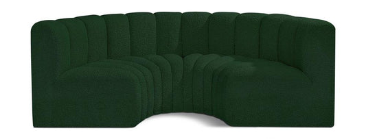 Meridian Furniture - Arc Green Boucle Fabric Modular Sofa - 4Pc - 102Green-S4C veiw 1