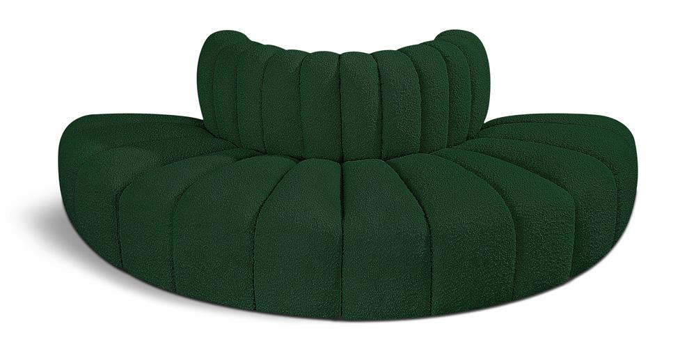 Meridian Furniture - Arc Green Boucle Fabric Modular Sofa - 4Pc - 102Green-S4G veiw 1