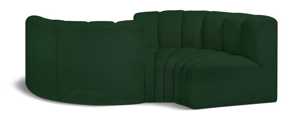 Meridian Furniture - Arc Green Boucle Fabric Modular Sofa - 4Pc - 102Green-S4F veiw 1