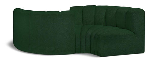 Meridian Furniture - Arc Green Boucle Fabric Modular Sofa - 4Pc - 102Green-S4F veiw 1