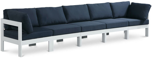 Meridian Furniture - Nizuc Navy Water Resistant Fabric Outdoor Patio Modular Sofa - 5Pc - 375Navy-S150A veiw 1